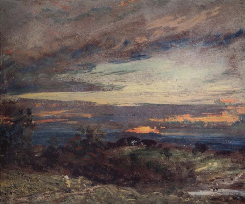 John Constable Hampstead Heath,sun setting over Harrow 12 September 1821 china oil painting image